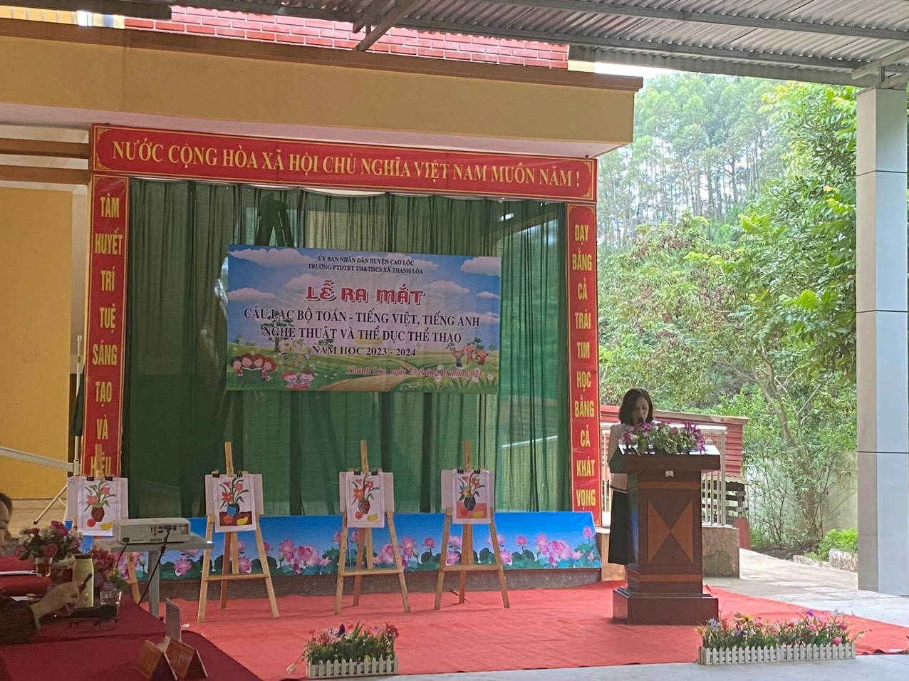 LỄ RA MẮT CÁC CÂU LẠC BỘ TRƯỜNG PTDTBT TH&amp;THCS XÃ THANH LÒA